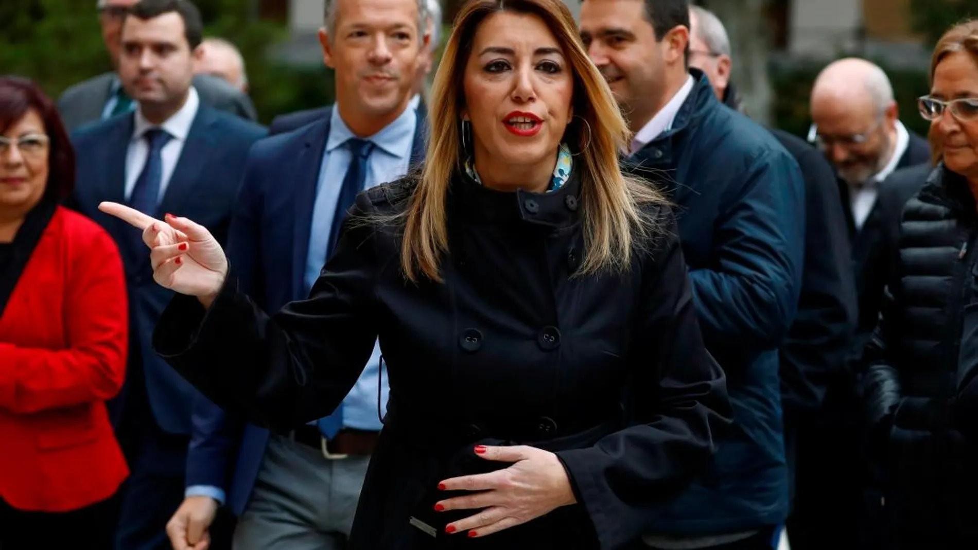 La presidenta de la Junta de Andalucía, Susana Díaz, a su llegada a la comparecencia ante el Senado / Efe