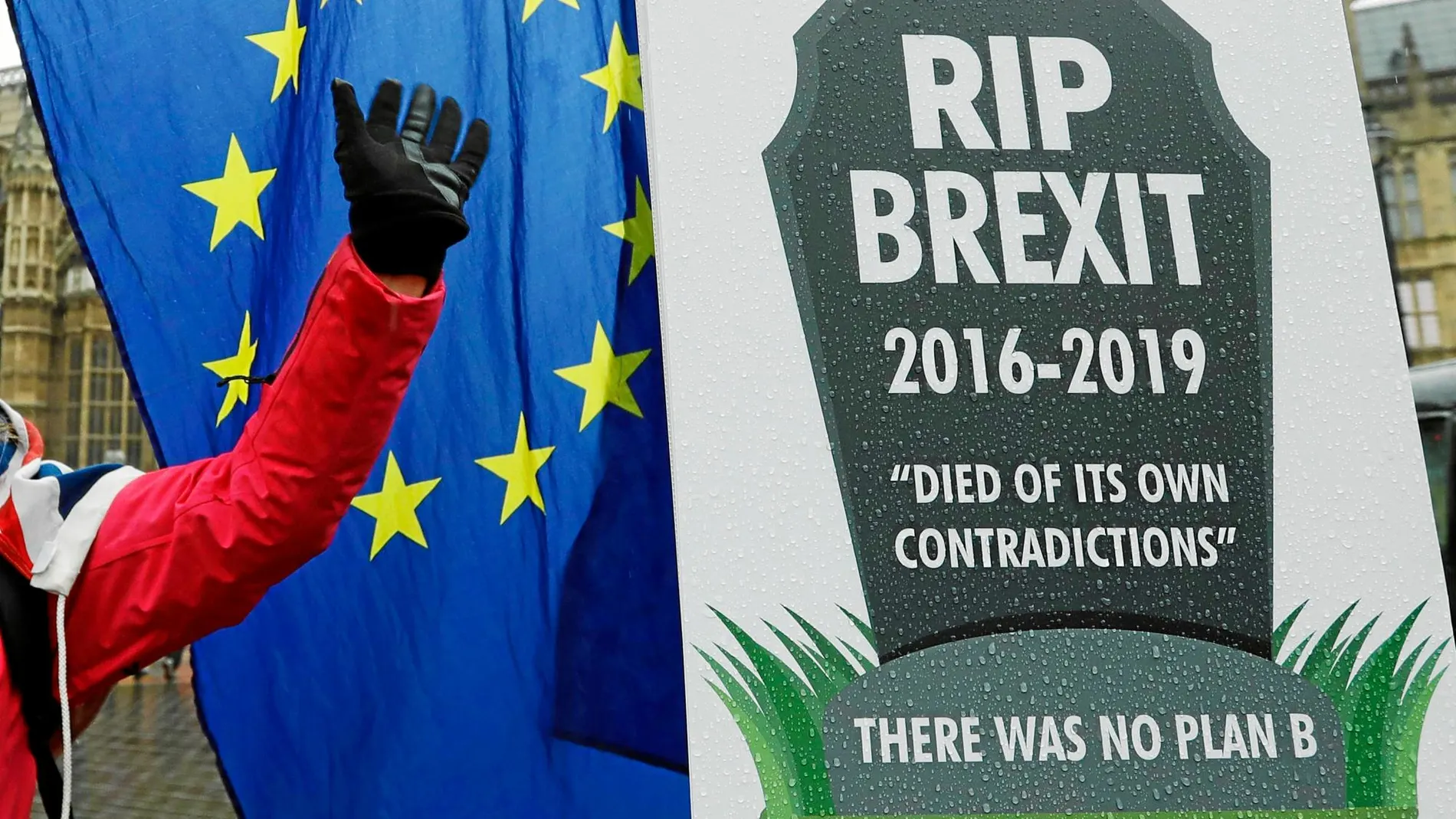 Los partidarios de paralizar el Brexit siguen manifestándose todos los días ante el Parlamento británico / Efe