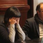 La portavoz de la CUP, Anna Gabriel, y su homólogo de Junts pel Si, Jordi Turull, en una imagen de archivo