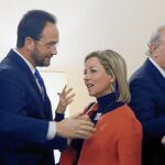 Rafael Hernando (PP), Antonio Hernando (PSOE), Ana Oramas (CC), el ministro del Interior y Albert Rivera (C`s), ayer