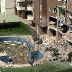 Estado en el que quedó el edificio de Leganés tras la explosión provocada por los terroristas el 3 de abril de 2004