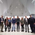 Los candidatos de la coalición Navarra Suma (UPN, PP y Cs) del Congreso y el Senado. El el cuarto por la izq, Sergio Sayas (UPN) cabeza de lista al Congreso junto a Ruth Goñi (Cs) cabeza de lista al Senado
