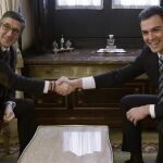 Patxi López ha recibido hoy al secretario general del PSOE, Pedro Sánchez