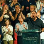 ¡Carme Forcadell, Artur Mas, Raul Romeva y Oriol Junqueras, el pasado viernes