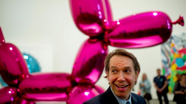 Jeff Koons, en el Guggenheim de Bilbao en 2015