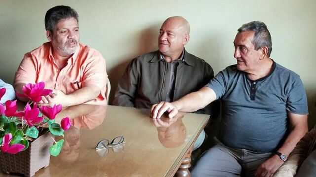Los integrantes del estado mayor del secretariado de las FARC, Marcos Calarca, Carlos Antonio Lozada y Mauricio Jaramillo