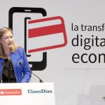 La consejera de Economía y Hacienda, Pilar del Olmo, durante su participación en el foro