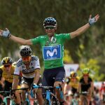 Alejandro Valverde (Movistar) se ha impuesto en la octava etapa de la Vuelta disputada entre Linares y Almadén. EFE/Manuel Bruque