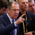 El ministro de Exteriores de Rusia, Serguéi Lavrov, hoy en Munich.