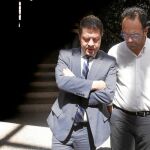 El presidente de la Junta de Castilla-La Mancha, Emiliano García-Page, y el portavoz del PSOE en el Congreso, Antonio Hernando