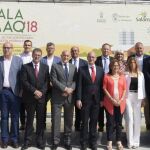 Los representantes de las diputaciones provinciales de la Región, con Javier Iglesias, Jesús Julio Carnero y Mayte Martín al frente