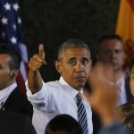 El presidente de Estados Unidos, Barack Obama, en la Base de Rota