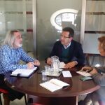 Antonio Guerrero, reunido con Alberto Díaz y Lola de Pablo-Blanco