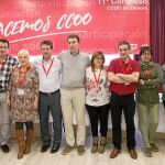 Hernández y Prieto junto a otros sindicalistas, ayer en Zamora