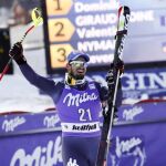 Dominik Paris feliz tras su victoria en Kvitfjell (Noruega)