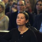 Montserrat González, acusada de la muerte de la presidenta de la Diputación de León, Isabel Carrasco, durante su declaración en el juicio.