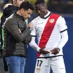 Míchel, en el último partido del Rayo