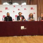 Rueda de prensa en la SGAE de los beneficiarios de la Rueda, quejándose de que las enmiendas a la LPI perjudican a los autores.