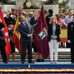 Juan Ignacio Zoido junto al director general de la Policía, Germán López Iglesias, Cristina Cifuentes, Concepción Dancausa, Alfonso Fernández Díez y María del Mar Blanco