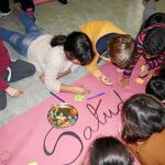 Los alumnos del CEIP Cándido Domingo de Zaragoza durante una visita a un centro de salud