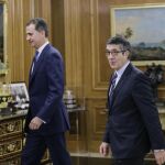 El Rey recibió ayer a Patxi López.