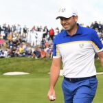Sergio García celebra el triunfo de Europa en la Ryder Cup 2018.