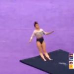 La terrible lesión de la gimnasta Samantha Cerio que se rompió las dos piernas en esta acrobacia