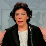 Isabel Celáa, en la rueda de Prensa del Consejo de Ministros