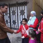 Pedro Sánchez durante su visita ayer a Ceuta