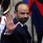Edouard Philippe, el nuevo primer ministro nombrado por Emmanuel Macron, saludo hoy tras su nombramiento.