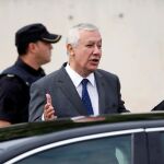 Javier Arenas a su llegada a la Audiencia Nacional