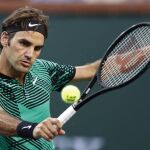 Roger Federer, durante el Torneo de Tenis de Indian Wells, California (EEUU).
