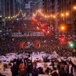 La marcha ha sido respaldada por EH Bildu y los sindicatos LAB y ELA