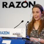 Mar Pérez de Ayala en el momento que recibó el Premio al Mejor Estudiante