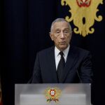 El presidente portugués, Marcelo Rebelo de Sousa, habla tras conocerse la muerte de Mário Soares.