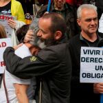 PROTESTA FRENTE AL CONGRESO DE LOS DIPUTADOS EN FAVOR DE LA EUTANASIA Y AYUDA AL SUICIDIO EL AÑO PASADO