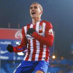Griezmann celebra el segundo gol que marcó el jueves contra el Rayo