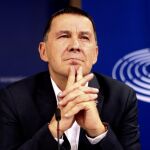 El coordinador general de EH Bildu, Arnaldo Otegi, durante su comparecencia ante los medios hoy en Bruselas / Efe