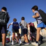 Primer día de clase en un colegio madrilreño
