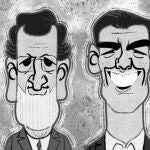 De izquierda a derecha, Albert Rivera (C's), Mariano Rajoy (PP), el dimitido Pedro Sánchez (PSOE) y Pablo Iglesias (Podemos)