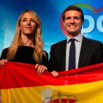 El presidente del PP, Pablo Casado, participa en la presentación de Cayetana Álvarez de Toledo como número uno de la candidatura de los populares por Barcelona en las elecciones generales