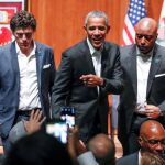 Barack Obama durante la conferencia de Chicago