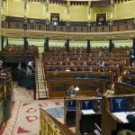 El diputado del PNV Mikel Legarda, durante su intervención en el debate de dos proposiciones para modificar la Ley de Seguridad Ciudadana, hoy en el pleno del Congreso.