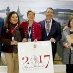 La edil de Turismo, Obdulia Gómez, la consejera de Cultura, Noelia Arroyo, el alcalde de Cartagena, José López, y el concejal de Festejos, Juan Pedro Torralba