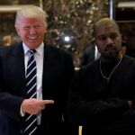 Donald Trump junto al rapero Kanye West