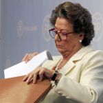 Rita Barberá, en la rueda de prensa de esta semana