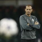 Massimiliano Allegri, durante el entrenamiento del equipo en el estadio en el que se diputará la final