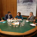 El presidente de la Comunidad, Fernando López Miras, ayer junto a la ministra para la Transición Ecológica, Teresa Ribera