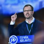 El vicesecretario de Sectorial del PP, Javier Maroto, durante su intervención