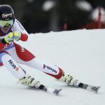 Lara Gut durante la prueba celebrada en Garmisch-Panterkirchen